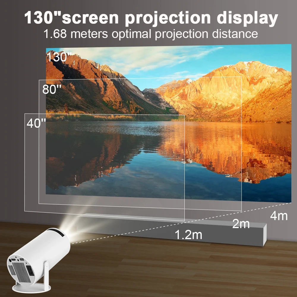 Magcubic-proyector portátil para cine en casa, pantalla de 200